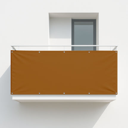 Balkonsichtschutz Ockerbraun (RAL® 8001) als Balkonsichtschutz