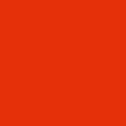Balkonsichtschutz Blutorange (RAL® 2002) am Gartenzaun