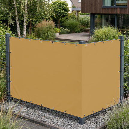 Sichtschutz Braunbeige (RAL® 1011) als Sichtschutz am Gartenzaun