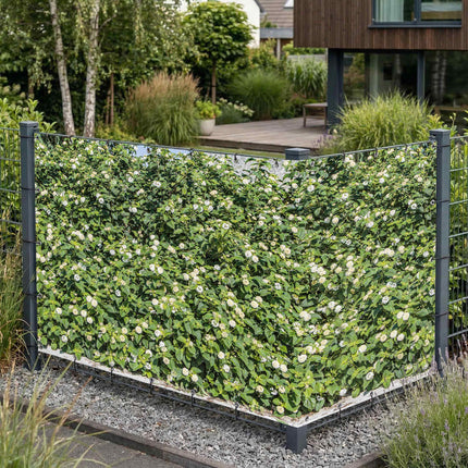 Farin als Sichtschutz am Gartenzaun