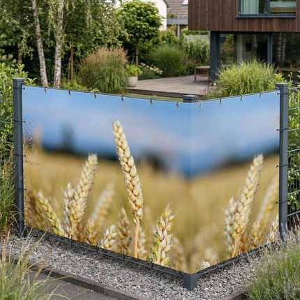 Feldi als Sichtschutz am Gartenzaun