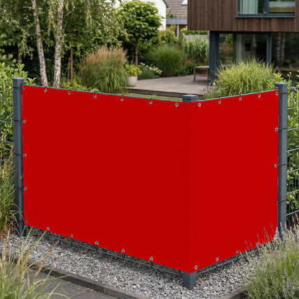 Sichtschutz Feuerrot (RAL® 3000) als Sichtschutz am Gartenzaun