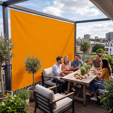 Sichtschutz Gelborange (RAL® 2000) als Sichtschutz auf der Terrasse