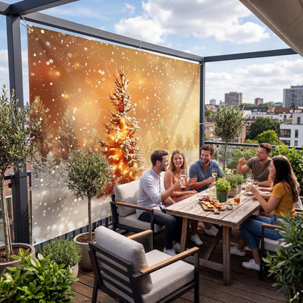 Hikari als Sichtschutz auf der Terrasse