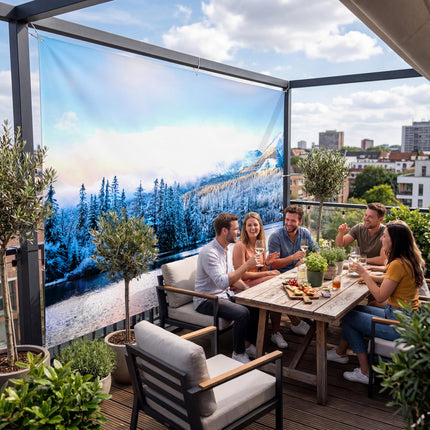 Kanoa als Sichtschutz auf der Terrasse
