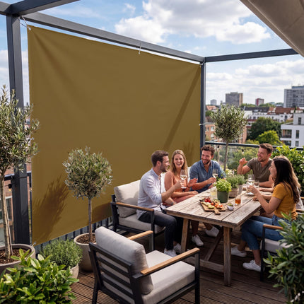 Sichtschutz Khakigrau (RAL® 7008) als Sichtschutz auf der Terrasse
