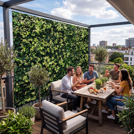 Koni als Sichtschutz auf der Terrasse