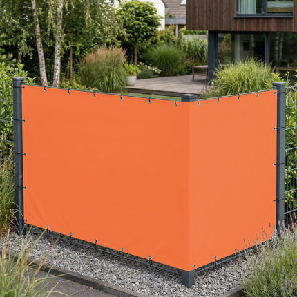 Sichtschutz Lachsorange (RAL® 2012) als Sichtschutz am Gartenzaun