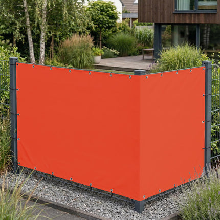 Sichtschutz Leuchtorange (RAL® 2005) als Sichtschutz am Gartenzaun
