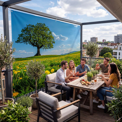 Sichtschutz Sommerwiese (Lian) auf der Terrasse
