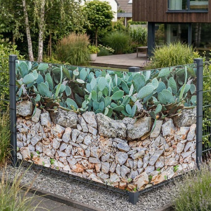 Mavis als Sichtschutz am Gartenzaun