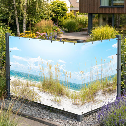 Sichtschutz Dünen (Miu) am Gartenzaun