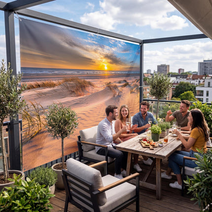 Sichtschutz Dünenabend (Nami) auf der Terrasse
