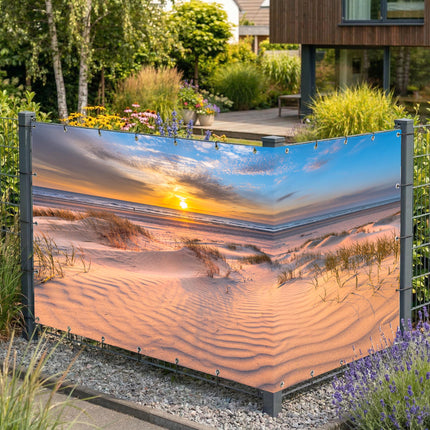 Sichtschutz Dünenabend (Nami) am Gartenzaun