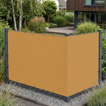 Sichtschutz Ockergelb (RAL® 1024) als Sichtschutz am Gartenzaun