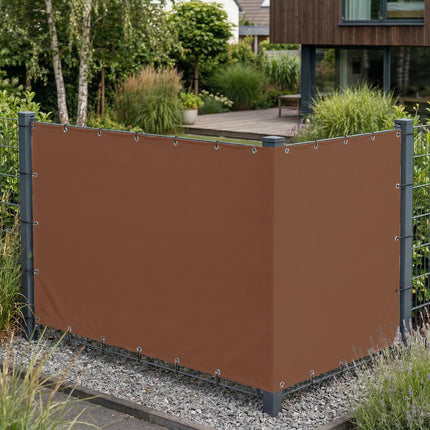 Sichtschutz Rehbraun (RAL® 8007) als Sichtschutz am Gartenzaun