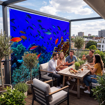 Sichtschutz Unterwasserwelt (Reimi) auf der Terrasse