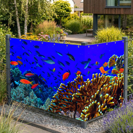 Sichtschutz Unterwasserwelt (Reimi) am Gartenzaun