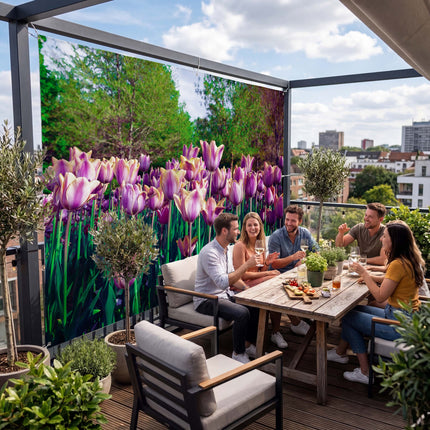 Sichtschutz Tulpen (Sari) auf der Terrasse