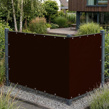 Sichtschutz Schokoladenbraun (RAL® 8017) als Sichtschutz am Gartenzaun