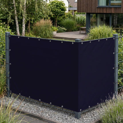Sichtschutz Schwarzblau (RAL® 5004) als Sichtschutz am Gartenzaun