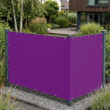 Sichtschutz Signalviolett (RAL® 4008) als Sichtschutz am Gartenzaun