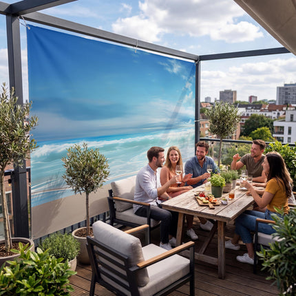 Solaris als Sichtschutz auf der Terrasse