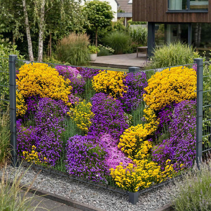 Steingarten als Sichtschutz am Gartenzaun