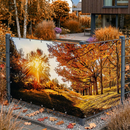 Sichtschutz Herbstwald (Taroa) am Gartenzaun