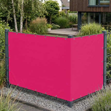 Sichtschutz Telemagenta (RAL® 4010) als Sichtschutz am Gartenzaun