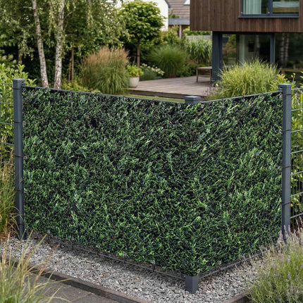 Tim als Sichtschutz am Gartenzaun