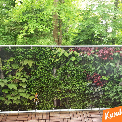 Sichtschutz Naturoptik (Wildi) am Balkon
