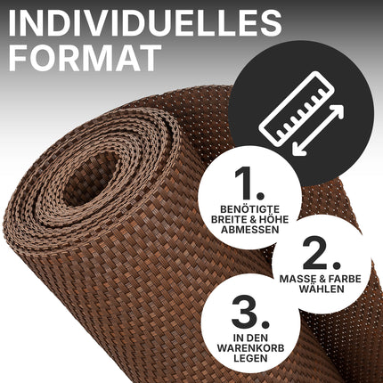 Rattan Sichtschutz im Wunschmaß als Balkonsichtschutz
