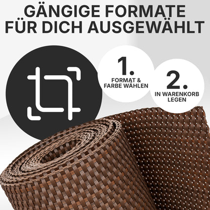 Rattan Sichtschutzmatte FIX - Detailansicht