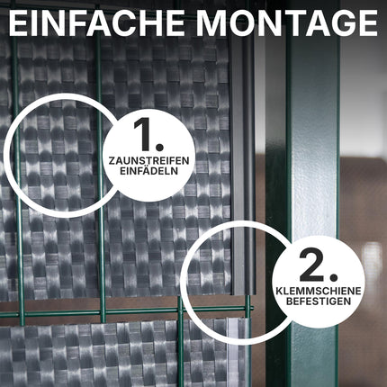Sichtschutzstreifen Rattan - Detailansicht