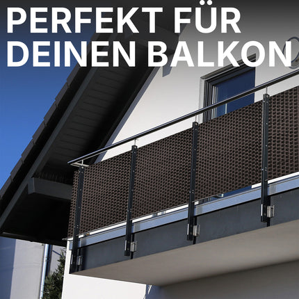 Rattan Sichtschutzmatte FIX als Balkonsichtschutz