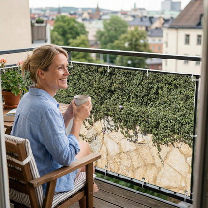 Alexa als Balkonsichtschutz Innenansicht