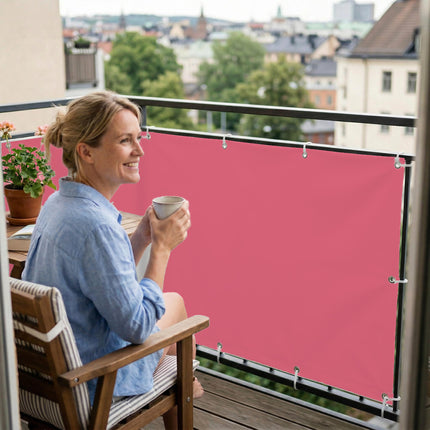 Sichtschutz Altrose (RAL® 3014) als Balkonsichtschutz Innenansicht