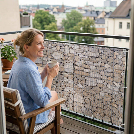 Ash als Balkonsichtschutz Innenansicht