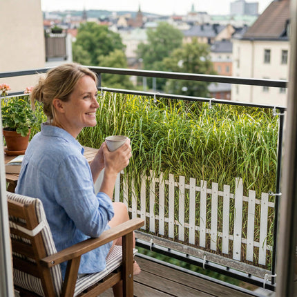 Brienne als Balkonsichtschutz Innenansicht