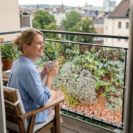 Carmen als Balkonsichtschutz Innenansicht