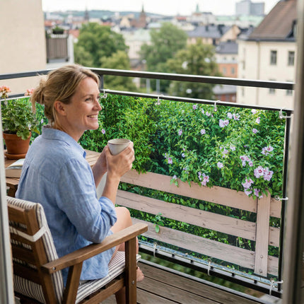 Diva als Balkonsichtschutz Innenansicht