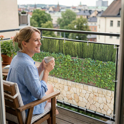 Emilia als Balkonsichtschutz Innenansicht
