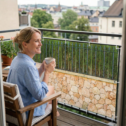 Flori als Balkonsichtschutz Innenansicht