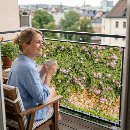 Freya als Balkonsichtschutz Innenansicht