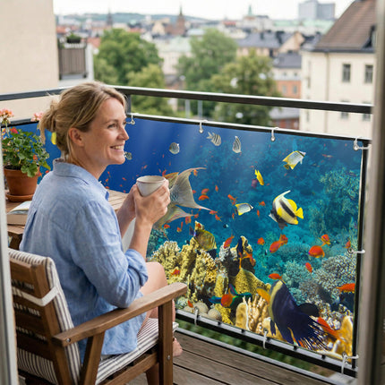 Sichtschutz Korallenriff (Kaiyo) am Balkon