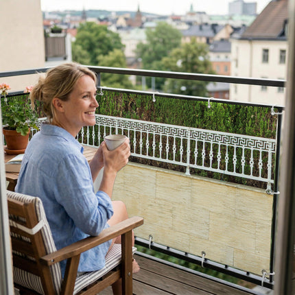 Marcia als Balkonsichtschutz Innenansicht