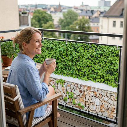 Marian als Balkonsichtschutz Innenansicht