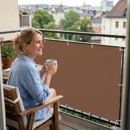 Sichtschutz Rehbraun (RAL® 8007) als Balkonsichtschutz Innenansicht