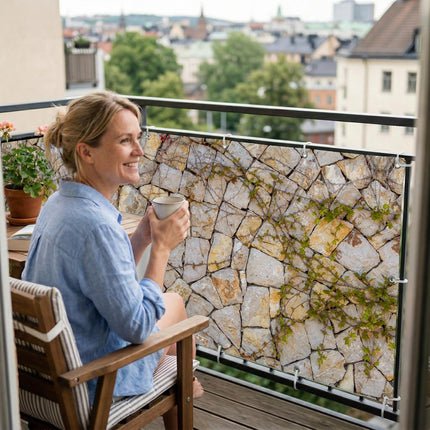 VinoStone als Balkonsichtschutz Innenansicht